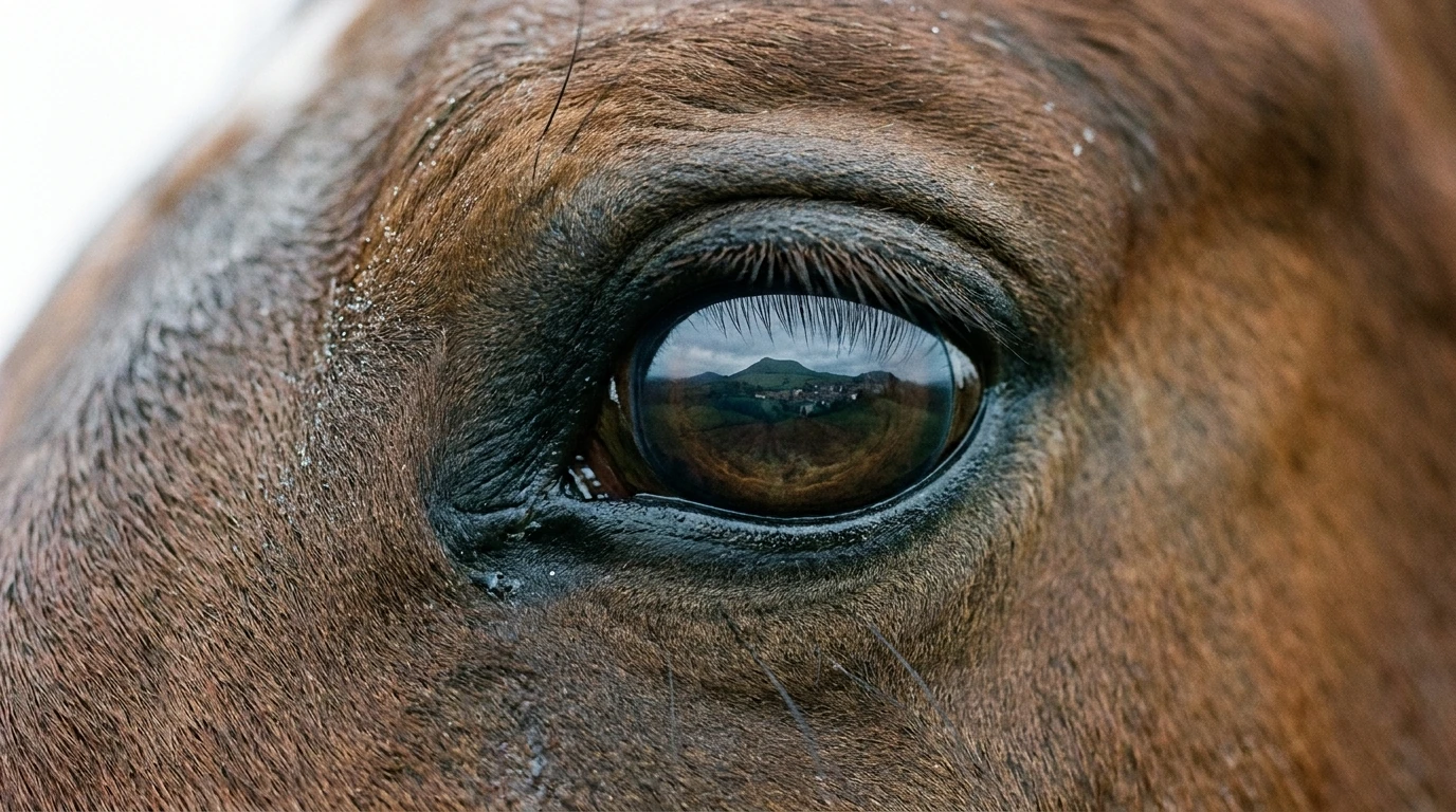 Un regard de cheval au FERME EQUESTRE DE CANTALES, Saint-Étienne-Cantalès